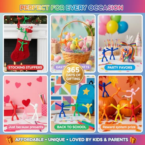 MAGMEN Complete Travel & Quiet Time Set - 16pc Magnetic Fidget Bundle (10 Classic Figures + 6 Bunnies) - Airplane & Road Trip Toys for Kids - Sensory STEM Activity in Storage Tins