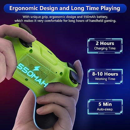 2 Pack Wireless Pro Controllers for Nintendo Switch/Lite/OLED/Switch 2 | 2026 Upgraded Bluetooth Switch Pro Controller with Hall Effect Joystick, 6-Axis Gyro, Dual Vibration, Turbo & Ergonomic Grip - color: Black+Olive