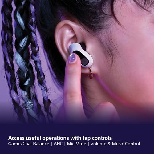 Sony INZONE Buds Wireless Noise Cancelling Gaming Earbuds, White | Perfect for PlayStation® 5, PC/PS5/Switch/Mobile, 48Hr Battery with Case, Low Latency 2.4GHz USB-C Dongle, Truly Wireless - color: White