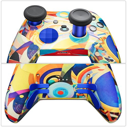 14-in-1 Controller Accessories Kit Compatible with Xbox Elite Series 2, 6 Premium Metal Thumbsticks, Swap Joysticks, 4 Interchangeable Paddles, 2 D-Pads, 1 Tool & 1 Storage Bag (Blue) - color: Blue