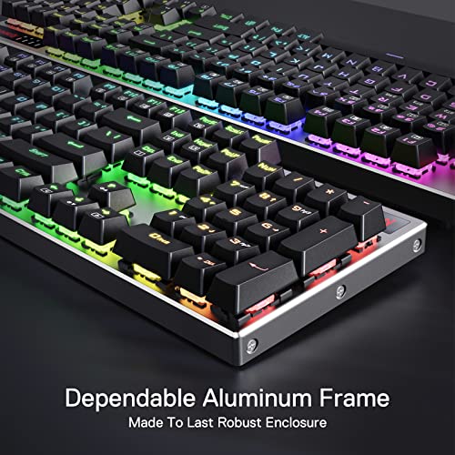 Redragon K556 PRO Upgraded Wireless RGB Gaming Keyboard, BT/2.4Ghz Tri-Mode Aluminum Mechanical Keyboard w/No-Lag Connection, Hot-Swap Linear Quiet Red Switch - color: Black PRO, size: Red Switch