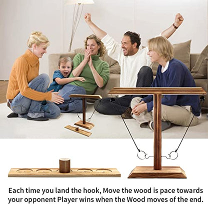 Ring Hook Games for Adults,Hook and Ring Game,Yard Games,Patio Decor,Wooden Hook and Ring Game for Bars,Home,Party,15.5" X 13" Large Size. - size: Medium-L