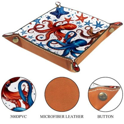 Octopus Starfishes Dice Tray Dice Rolling Tray Folding Dice Holder for Dice Games, Like RPG, DND and Other Table Games - color: Multi 5