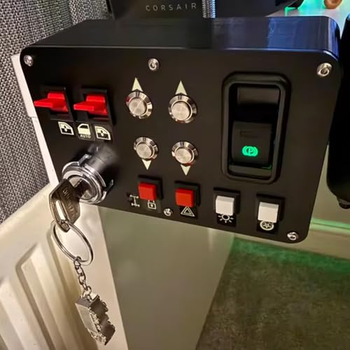 Obokidlyamor Simulator American Truck Button Box For G27/G29/G920/G923 With Mic PTT Microphone;PC 16 Customizable Button Central Control Box ATS/ETS2 for MOZA R3/R5/R9/R12 Base - size: Style-1