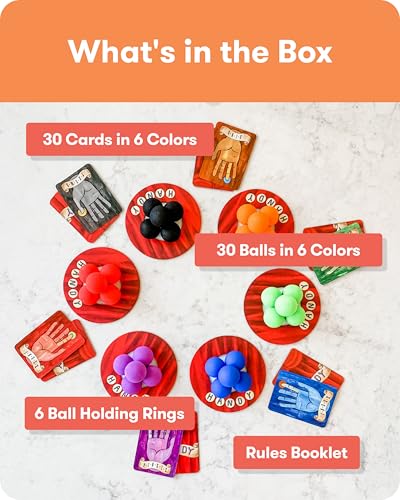 SimplyFun Handy - Family Game for Kids and Adults Ages 8+ - Fine Motor Skills Game with Soft Balls and Cards - Classroom, Party, or Family Game Night Fun - style: Handy