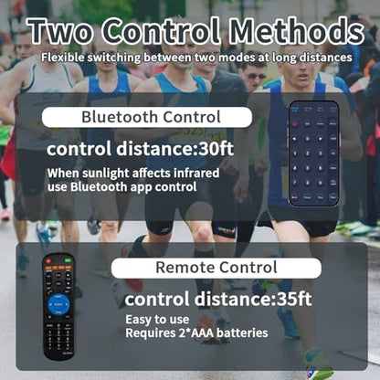 Portable 5'' High 6 Digits LED Race Clock with Tripod for Running Events, Countdown/up Digital Race Timer, 12/24-Hour Clock,LED Stopwatch by Remote Control - style: Remote&APP Control+Tripod