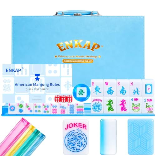 Premium 166 American Mahjong Tile Set with All Accessories for Mahjong Enthusiasts