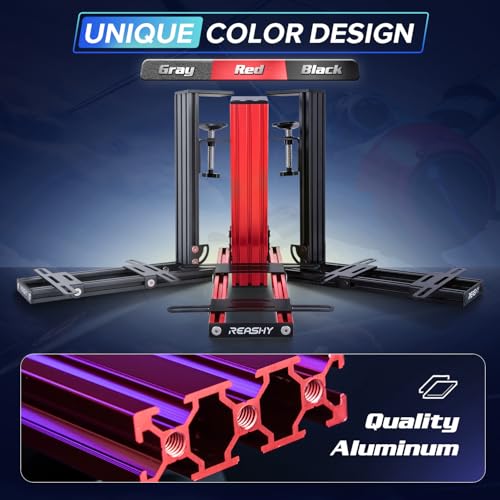 Reashy Hotas Mount, Joystick Mount, Aluminum Flight Stick Desk Mount for Logitech X56, X52, X52 Pro, Thrustmaster T.1600M, TCA, T.Flight Hotas One, 4, X, Airbus, VKB Gladiator Nxt (Red) - color: Red
