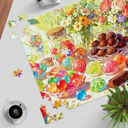 Puzzles for Adults 1000 Pieces, Jigsaw Puzzle for Adults, Fun Challenging Puzzle, Desserts Puzzles Game, Interlock Perfectly No Dust, Gifts for Mother’s Father's Day - color: Desserts