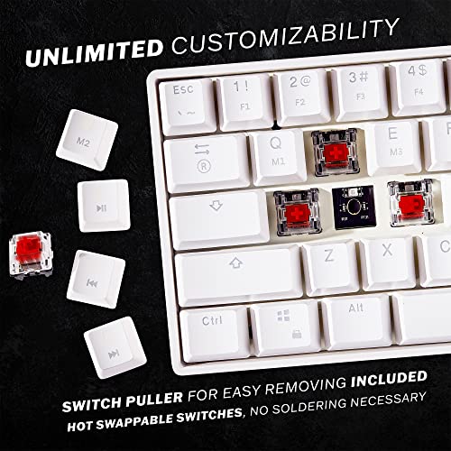HK Gaming Keycap Set for Mechanical Keyboard - color: White, size: Gateron Mechanical Blue
