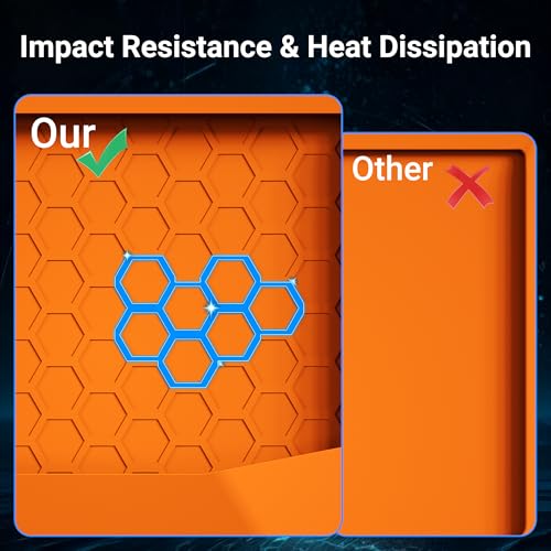 DAIERTEK Starlink Mini Protective Silicone Cover, Orange | Protective Case, Waterproof, Anti-Scratch, Ideal for Roof, Car, RV Camping - color: Orange