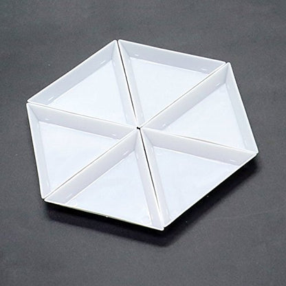 20 PCS Bead Sorting Trays Triangle White Plastic