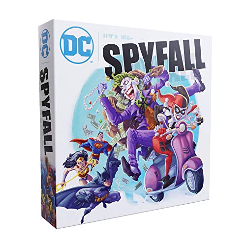 DC Spyfall - The Perfect Party Game - Find The Joker Before Time Runs Out - for 3 to 8 Players - Board Games for Teens and Adults - Featuring Batman, Superman, Wonder Woman, and More - Ages 13+