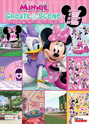 Disney Minnie Mouse Create-A-Scene Sticker Activity Book Bendon 45679