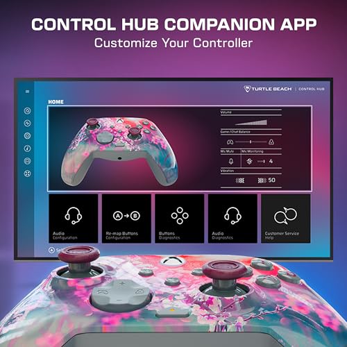 Turtle Beach Rematch Advanced Wired Gaming Controller for Xbox & PC | Xbox Series X|S, Xbox One, PC, 2 Remappable Buttons, Hall-Effect Triggers, Audio Controls, Image Shifting Design, Kyoto Bloom - color: Kyoto Bloom Reveal