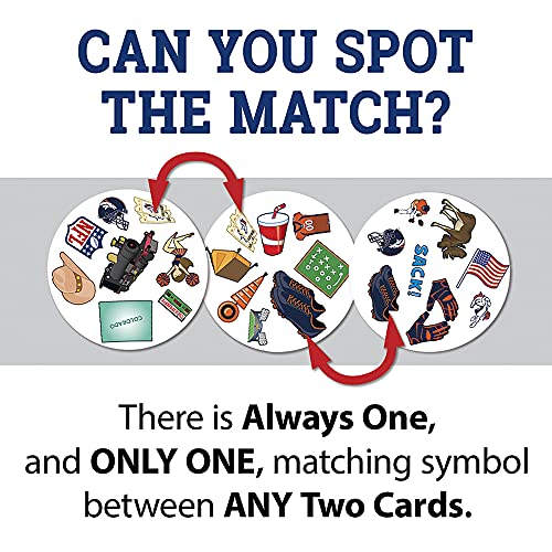 MasterPieces Game Day - NFL Denver Broncos Spot It Game For Kids, Adults, and Family - style: Denver Broncos