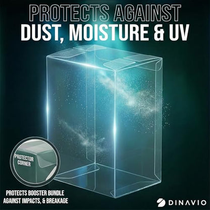 Dinavio Crafthouse 15-Pack PKMN Booster Bundle Protectors PET 0.7mm - Anti-Scratch - UV Protection - Compatible with PKMN Sets Up to Phantasmal Flames (Will NOT fit Ascended Heroes or Perfect Order)