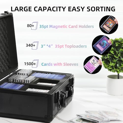 Toploader Storage Box for 3" x 4" 35PT Rigid Card (Medium) | Hard Case, Dividers, Durable, Large Capacity, Ultimate Protection - size: Medium