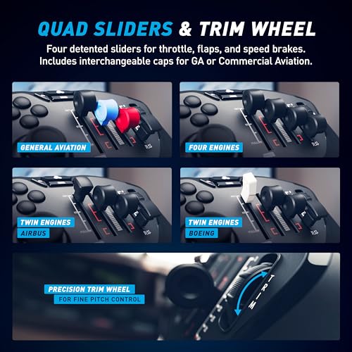 Honeycomb Echo Aviation Controller - Wireless flight controller with Hall-Effect stick, trim wheel and quad sliders for Microsoft Flight Simulator on PC [video game] [video game]
