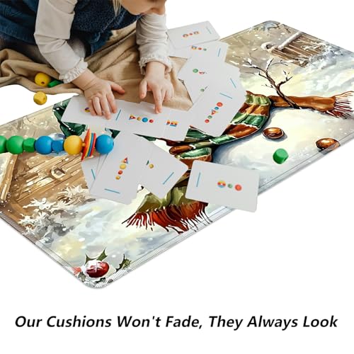 Snowman with Hat for MTG & TCG Playmat Mouse Pad,BFDHGQZC 24" x 14" Game Mat for MTG/RPG/CCG Trading Card Game Playmats Table Mat Perfect for Card Games Video Games Computer Office - color: Snowman With Hat