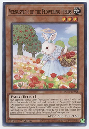 Yu-Gi-Oh! Vernusylph of The Flowering Fields - POTE-EN018 - Common - 1st Edition