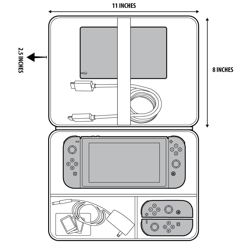 USA Gear Sling Bag Compatible with Nintendo Switch 2, Dock Station, Gamecube / Pro Controller, Joy Cons & more Nintendo Switch 2 Accessories - Customizable Interior, Shoulder Strap - Black - color: Black