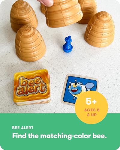 SimplyFun Bee Alert - A Matching Game for Kids That Tests Your Memory and Patience While Learning How to Take Turns - Educational Learning Game - 2 to 5 Players - for Kids Ages 5 & Up - style: Bee Alert