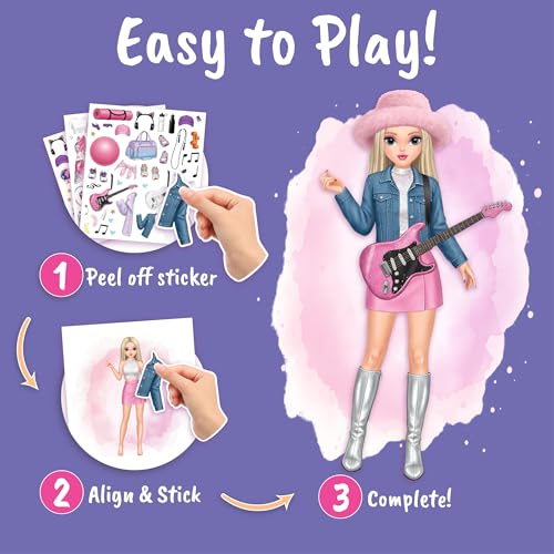 I Love Fashion Designer Kit for Girls – 45 Looks, 300+ Stickers | Reusable sticker activity book with 300+ pieces across 45 outfits. Creative gift for kids ages 5 and up - color: I Love Fashion Designer Kit