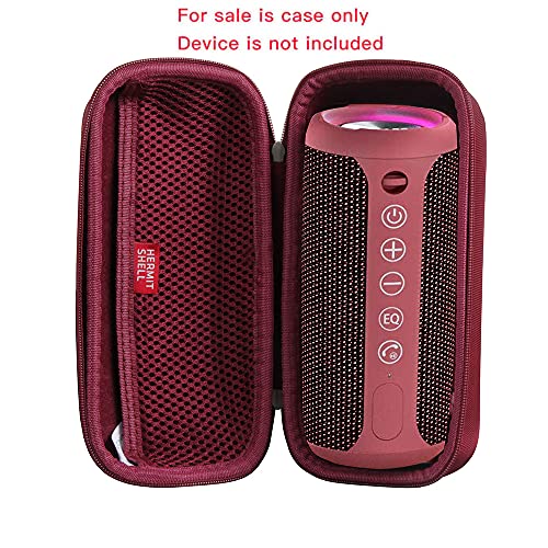Hermitshell Hard Travel Case for Ortizan Portable Bluetooth Speaker IPX7 Waterproof Wireless Speaker (Wine Red) - color: Wine Red