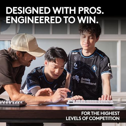 Logitech G PRO X TKL Lightspeed Wireless Gaming Keyboard (Tactile) - White | Lightspeed wireless, Ultra-Portable Tenkeyless Design, LIGHTSYNC RGB, PBT keycaps, Tactile Switches - color: White, size: TKL - Wireless, style: Tactile