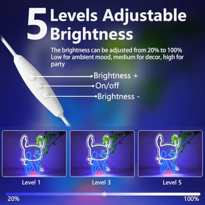 Knight Neon Sign LED Wall Light for Gaming Room Decor USB Powered Bedroom Desk Neon Lamp Gift for Teen Boys Girls Gamers