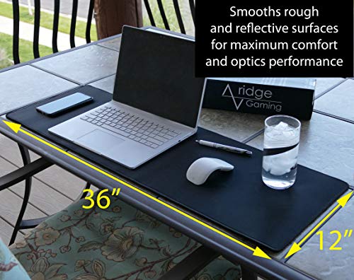 Gaming Mouse Pad (5mm) Extended 36 inch | 36x12x0.20 Extra Thick | Black | Stitched Edge, Large Washable Desk Mat - size: 36” Extended (5mm)