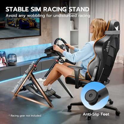 ARES WING Foldable Sim Racing Wheel Stand, Formula and GT Racing Simulator Cockpit Compatible with Fanatec, Thrustmaster, Logitech, Moza, Racing Games on PS5, PS4, Xbox and PC