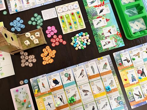 Stonemaier Games: Wingspan Americas Expansion by Elizabeth Hargrave | Add to Wingspan | Includes Small Hummingbird Cards with New Mechanism, 111 Unique New Colorful Birds, & More | 1-5 Players, 90 Min