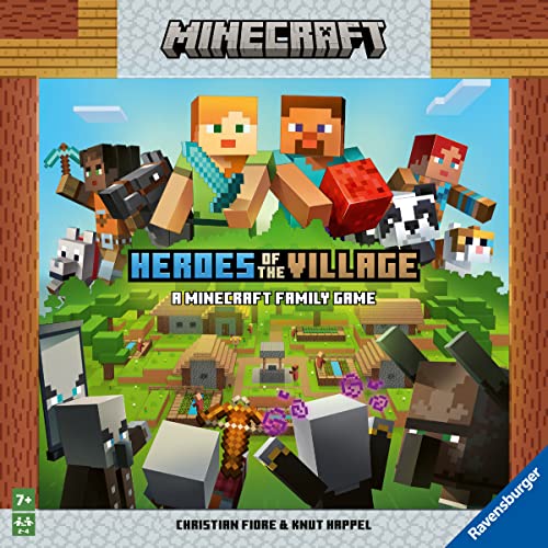 Ravensburger Minecraft Heroes of The Village | Cooperative Board Game | Exciting & Unpredictable | Perfect for Families and Minecraft Enthusiasts | Suitable for Kids & Adults