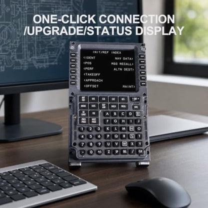 Full Size Flight Simulator Controller- Computer Control Display Panel- Route Control Plug-And-Play Game Simulators Cl/Ng/Max Cdu For Home Cockpit &Amp; Desktop Setup Pc For Enthusiasts