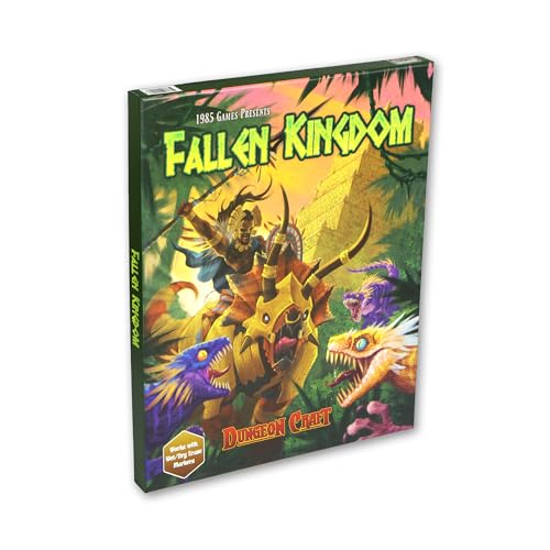Dungeon Craft Fallen Kingdom DND Map – Double-Sided, Water-Resistant Terrain Set with 1-Inch Grid Overlay – Hundreds of Pieces for Cut, Place & Play - style: DND Map