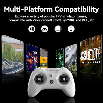 BETAFPV LiteRadio 3 Radio Transmitter for FPV Drone - Mode 2 Frsky D8 | with Nano Bay for External TX Module, Support FPV Simulator Configurator V2 Firmware Update Joystick Calibration for FPV Quad