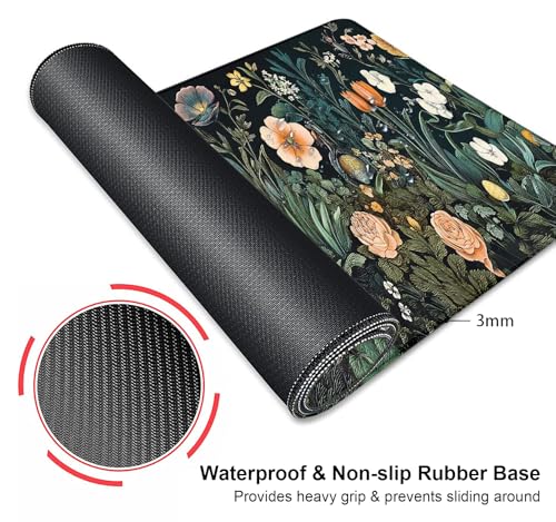 Large Mouse Pad, Desk Mat Computer Keyboard Pad Non-Slip Rubber Base Waterproof with Stitched Edges for Laptop Gaming, Office & Home 31.5 x 11.8 Inch (XL-05) - color: Xl-05