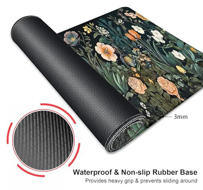 Large Mouse Pad, Desk Mat Computer Keyboard Pad Non-Slip Rubber Base Waterproof with Stitched Edges for Laptop Gaming, Office & Home 31.5 x 11.8 Inch (XL-05) - color: Xl-05