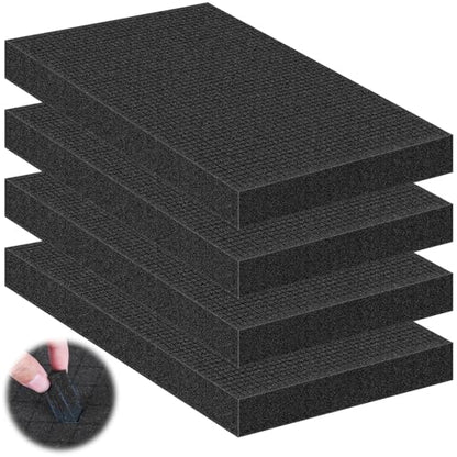 4 Pcs Pick and Pluck Foam Sheets 16" L x 12" W x 2" T Polyurethane Pick Apart Foam Inserts Pads with Bottom Use for Camera, Interlocking Case, Tool Box, Board Box, Storage Drawer, Black - size: 1 Sizes - 4 Pcs -16 x 12 x 2 Inches