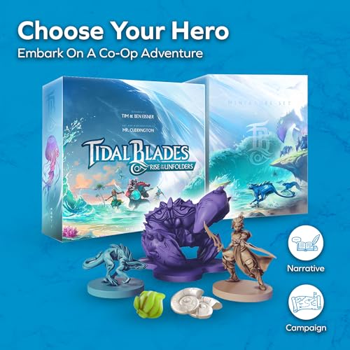 Tidal Blades 2: Rise of the Unfolders, Narrative Campaign | Cooperative Adventure Board Game for Adults and Families | Six Heroes | Dungeon Crawler that Doesn't Look Like It