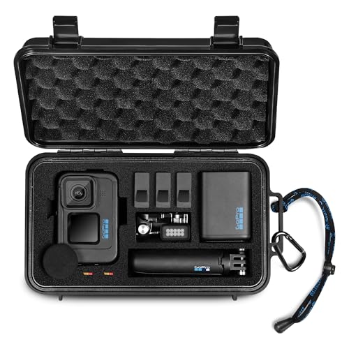 Lekufee Travel Waterproof Hard Case for Gopro Hero 13/12 / 11/10 / 9, Hero 4K, LIT Hero, Media Mod, and Other Accessories(Case & Bag Only)