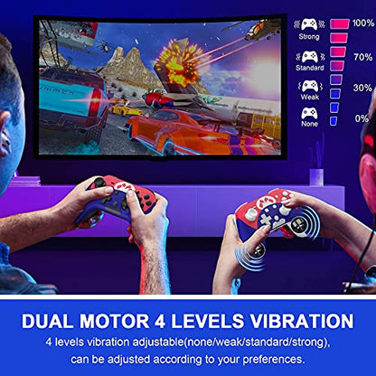 Switch Controller - Wireless Switch Pro Controller for Switch/Switch Lite/Switch OLED with 3 Levels Turbo Function, 4 Levels Adjustable Vibration, Six-Axis Motion Control, One-Key Wake up - color: Black