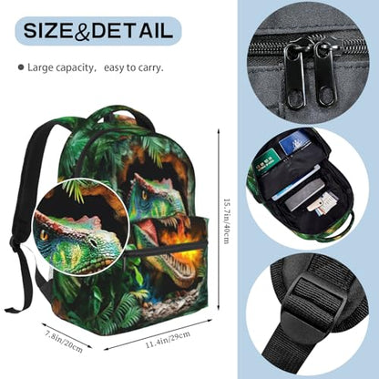School Backpack for Boys- Dinosaur Backpacks Boys Backpack for Kids Children Teens Elementary Middle School - Students Bookbag Ages 6-18, Dinosaur Bookbag Travel Back Pack - color: Dinosaur