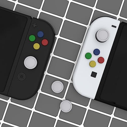 eXtremeRate PlayVital Switch Joystick Caps, Switch Lite Thumbstick Caps, Silicone Analog Cover for OLED Joycon Thumb Grips - Light Gray - color: Light Gray