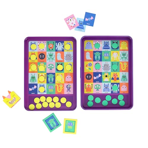 Petit Collage: Who’s that Monster? Magnetic Travel Game – On‑the‑Go Tin Game for Kids Ages 4+ – Portable Screen-Free Playset with 25+ Magnetic Pieces & 2 Game Boards – Perfect Halloween Activity