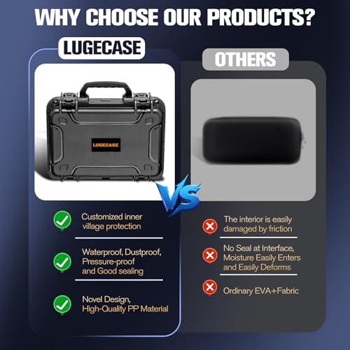 LUGECASE Carrying Case for Nintendo Switch 2: Extra Large Capacity | Ip67 Waterproof | Deluxe Soft Lining Hard Travel Carrying Case for Switch 2 Console | Pro Controller | Dock & Accessories (Black) - color: Black