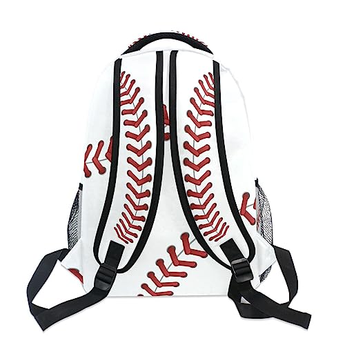Baseball Backpack Softball White Personalized Your Name Text Bookbag School Travel College Shoulder Bag for Boys - color: Multi Pattern 12