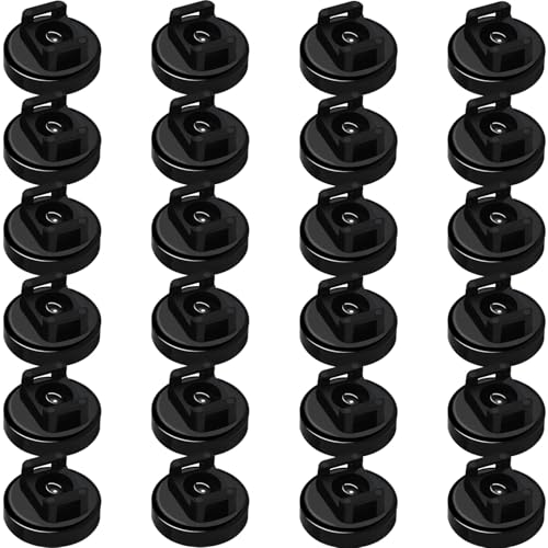 Magnet Zip Tie Mount Magnetic Zip Ties Mount 25LBS Strong Multipurpose Wire Cable Holder Mount Wire Clips Management for Home Office Marine Electrical Wiring (Black, 24 Piece) - size: 24 Piece